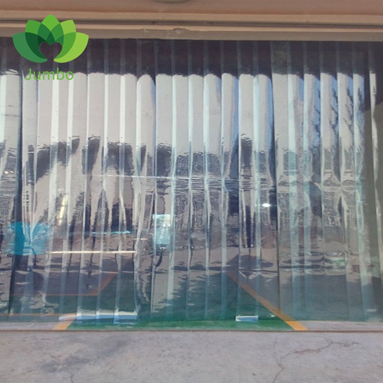 Recycle Industrial Transparent Plastic Sheet Strip Pvc Door Curtain Roll With Rod
