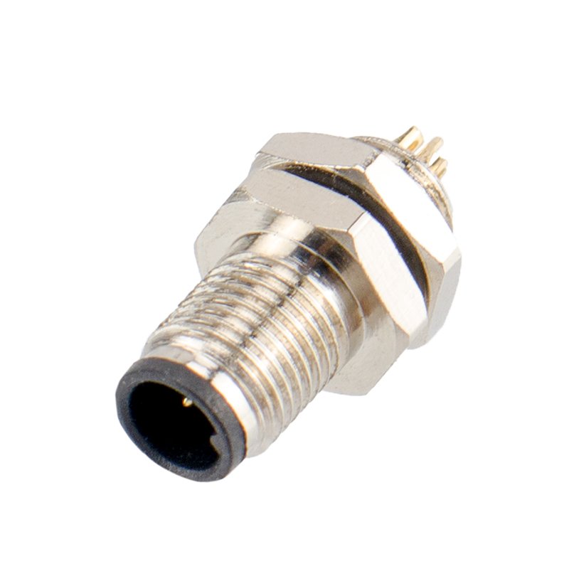 M5 Panel Mount Bulkhead 3 4 Pins Solder Cup Front Rear Nut Waterproof IP67 Circular Connectors M5 Female Socket Control Systems