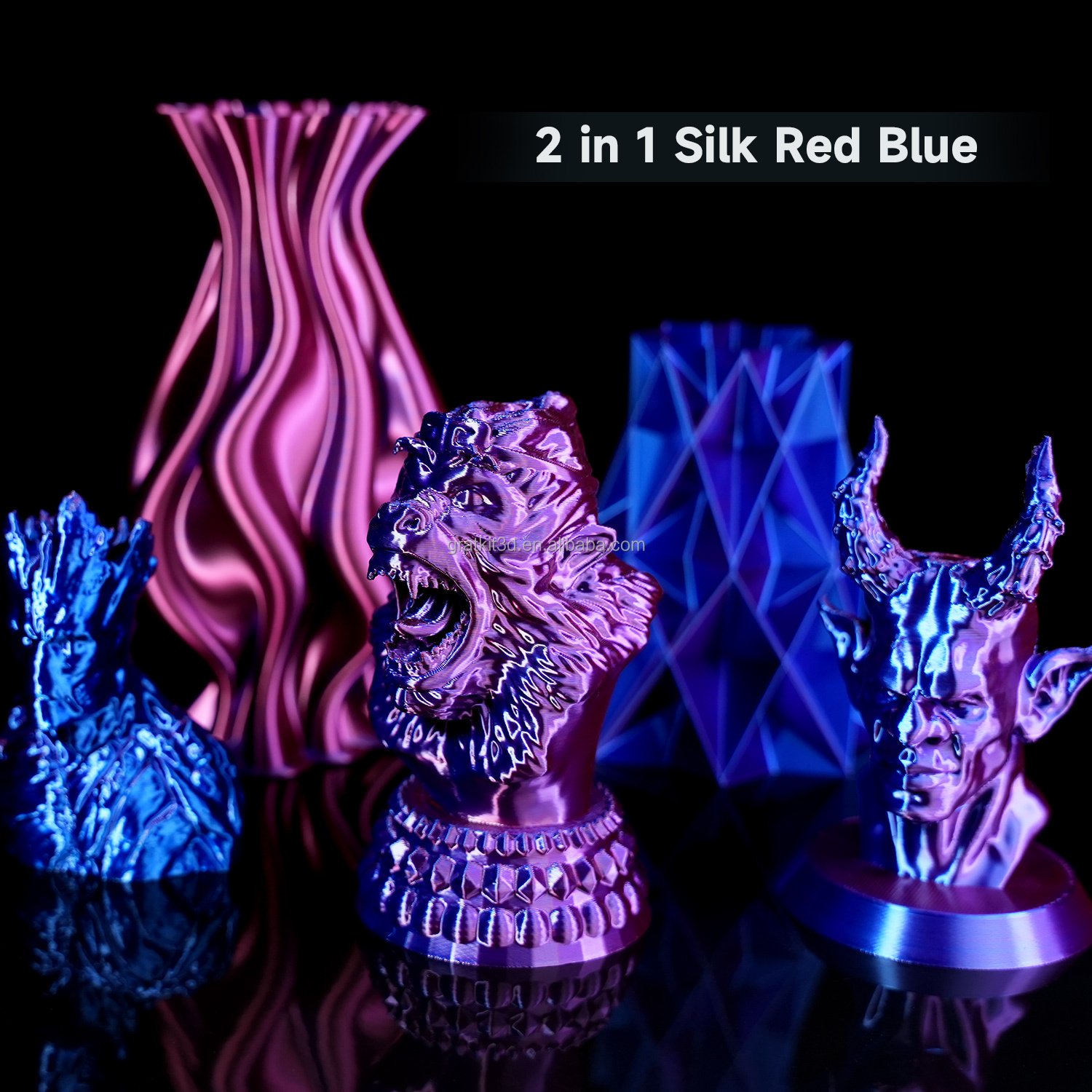 Gratkit Hot-selling No Tangle 3d Printer Silk Pla Filament 1.75mm Plastic Rods For FDM Printing