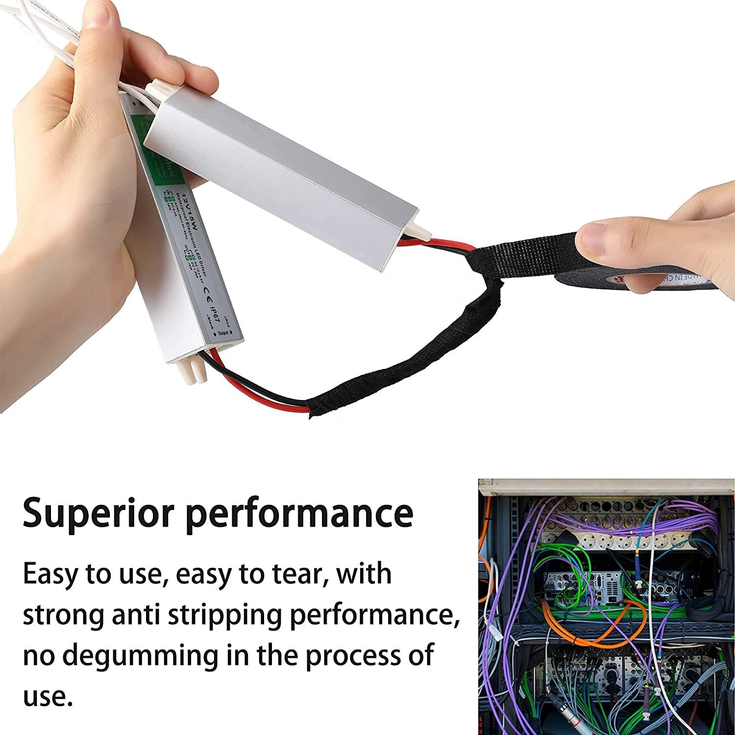 Insulation PET Fleece Roll Automotive Wire Harness Wrapping Tape