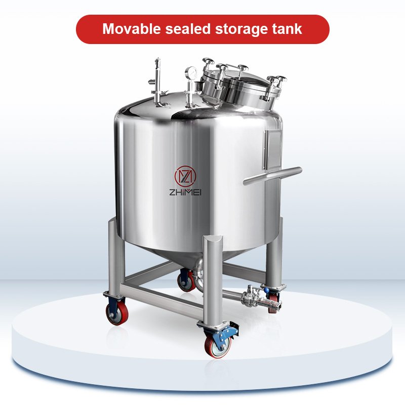 Perfume Liquid Movable Sealed Storage Tank Machine Stainless Steel Water Tank For Cosmetics Chemical Perfume Food