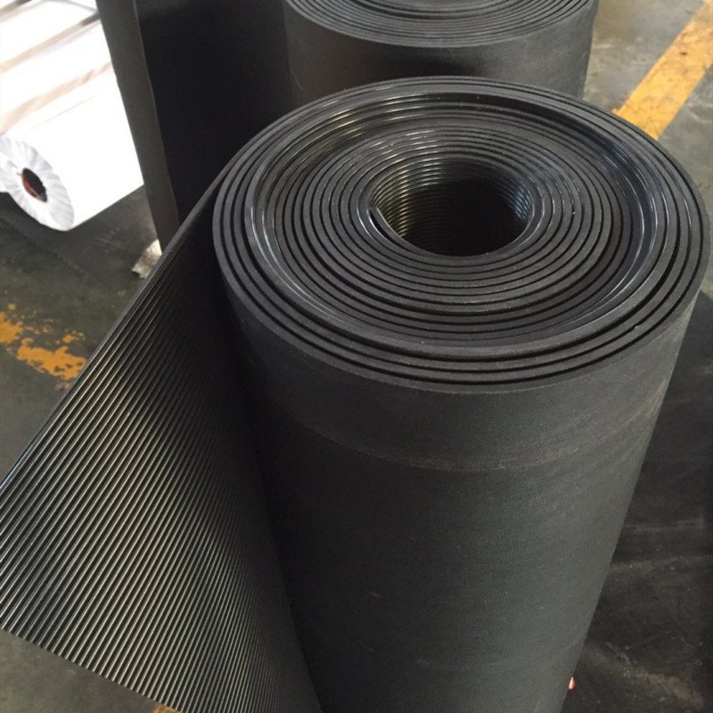 Fine Ribbed Rubber Sheet 5mm Striped Anti Slip Rubber Sheet
