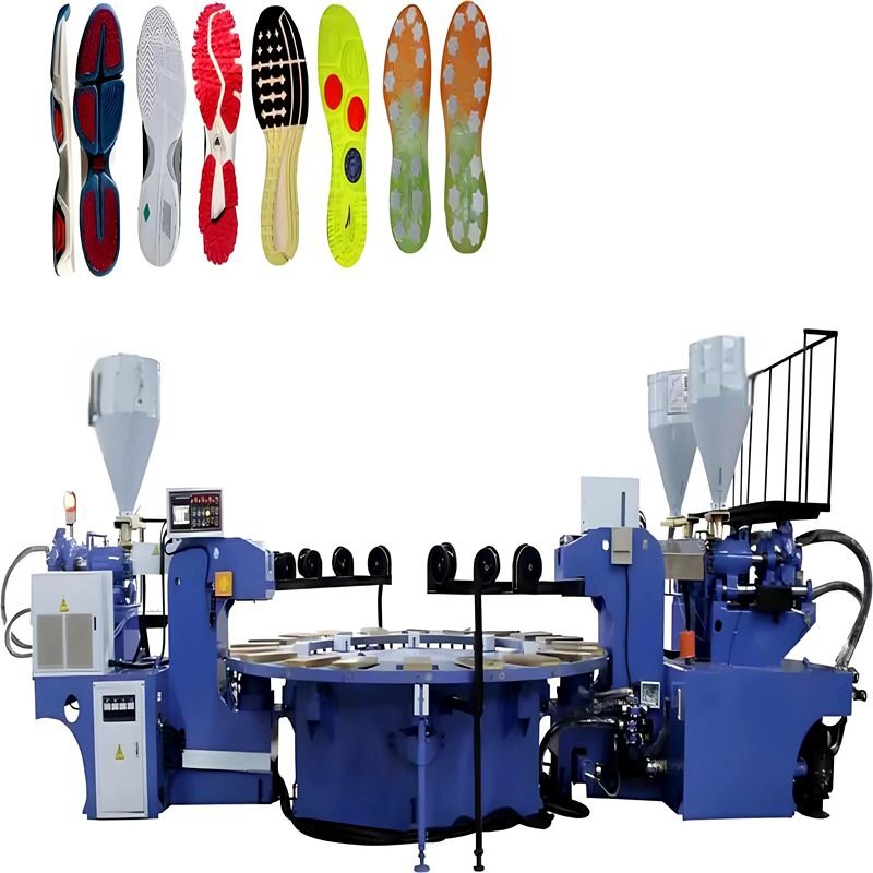 PVC/TPU/TPR rubber shoe machine 12/20/24 station PVC slippers, TPU sole, rubber rain shoes, TPR sneaker sole, sandals machine