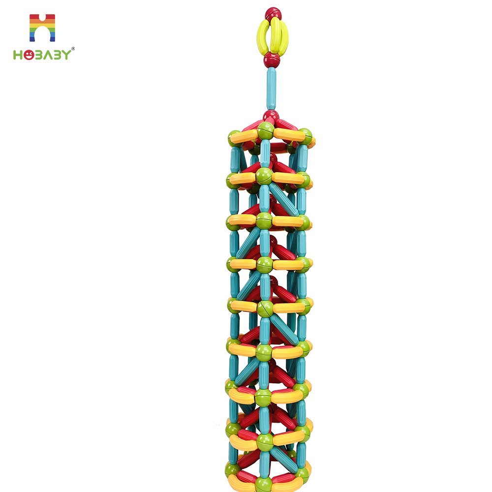 60pcs colorful Stick and Rods Set Kids Creative Flexible Magnetic Building Sticks And Balls blocks Educational toy