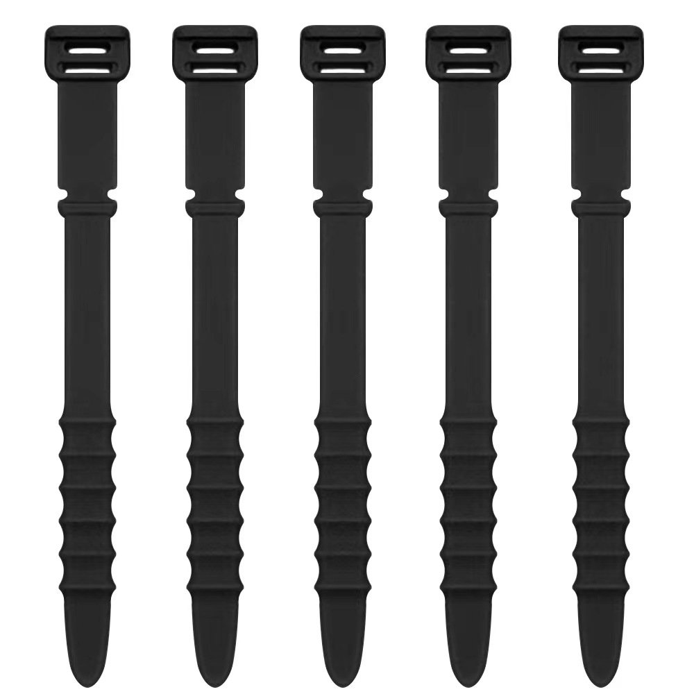Adjustable fishbone silic-one USB cable for cable storing earphone wires and other pro--tective spools