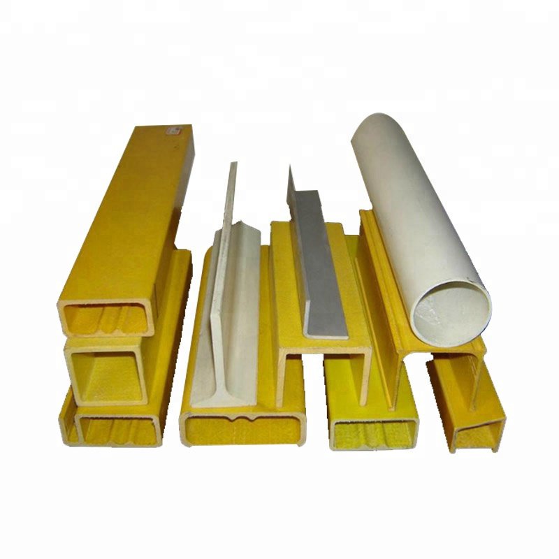 FRP GRP Fiberglass Rectangular Tube, Chemical Processing Glass Fiber Reinforced Plastic Extruded Section