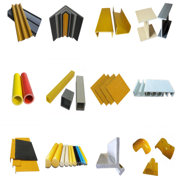 FRP GRP Fiberglass Rectangular Tube, Chemical Processing Glass Fiber Reinforced Plastic Extruded Section