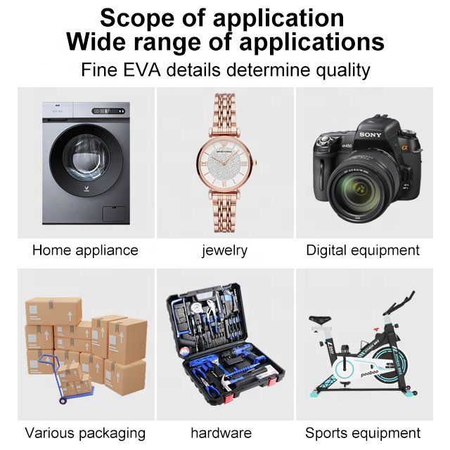 Eva Environmentally Friendly Lining Insert Tool Case Foam Rubber Cushion Sheets
