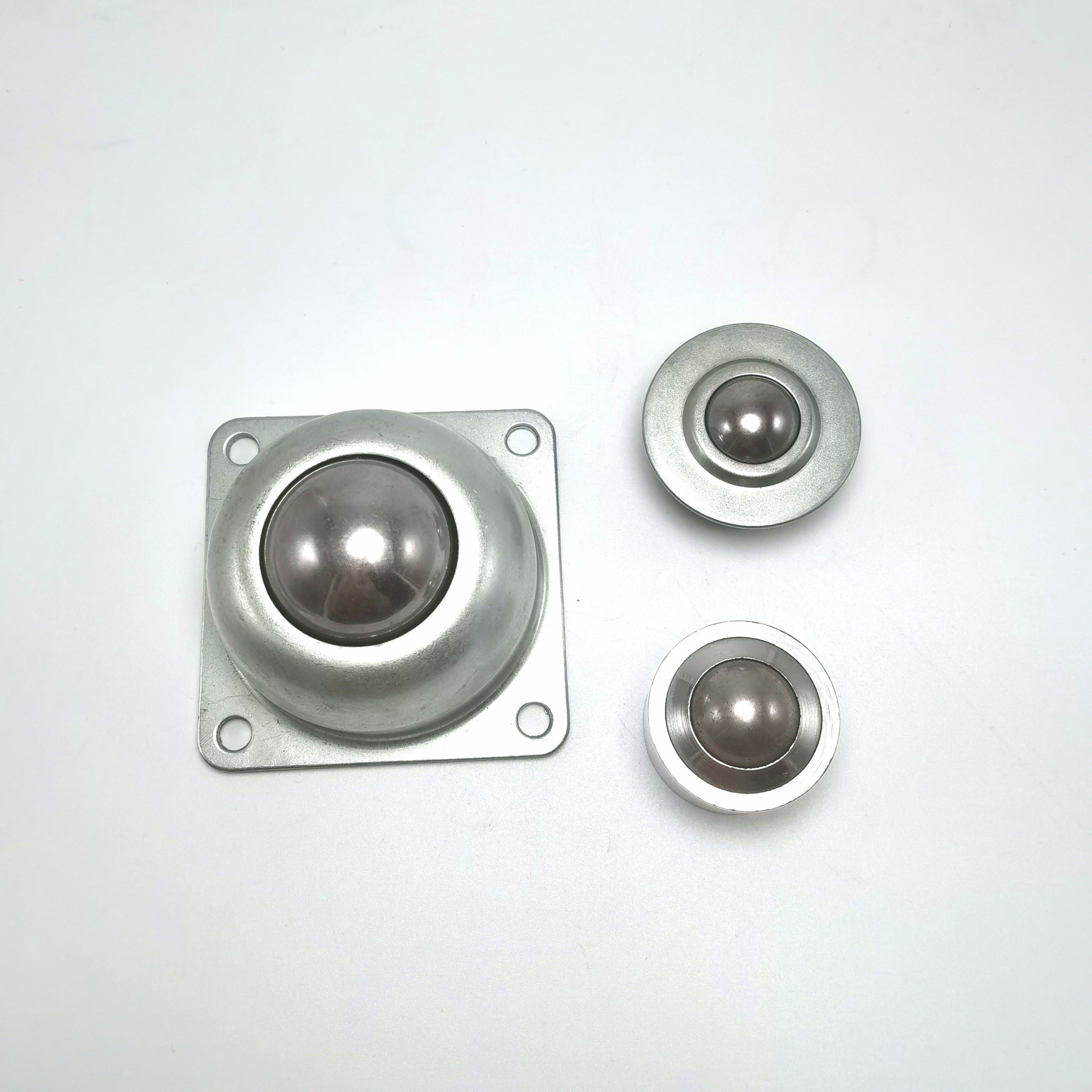 Ball Transfer Unit Flange Type BALL in SS202 / SS304 / MS Chromium Coated Outer Housing Conveyor Roller Bearing