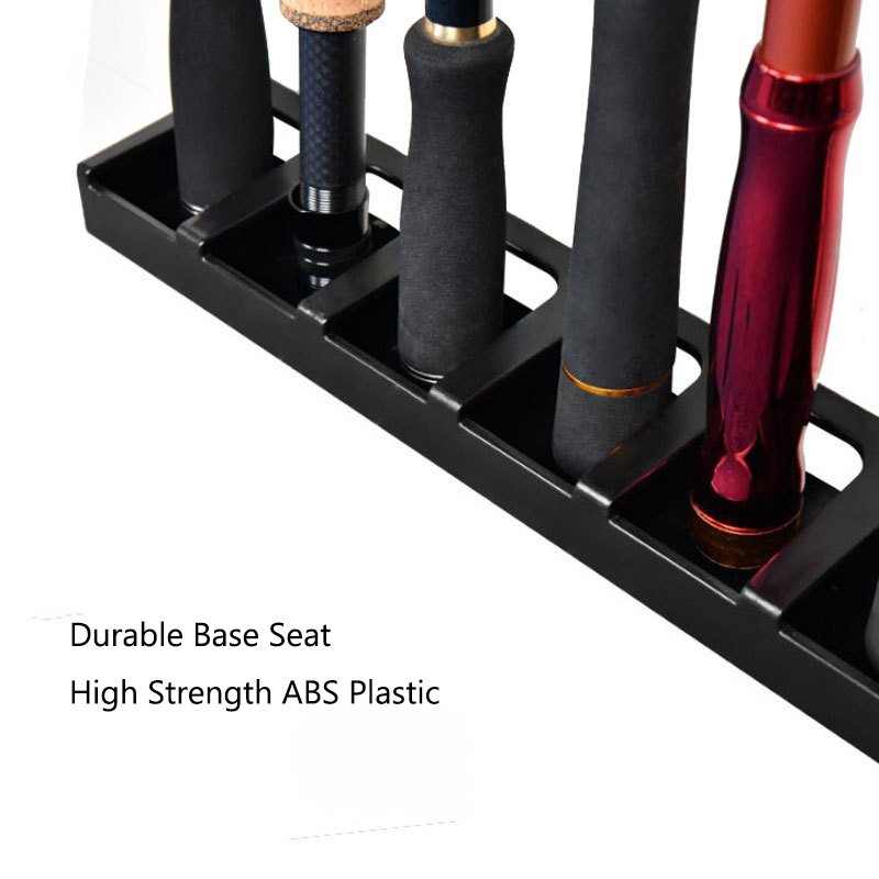 Adjustable vertical wall mount stand plastic fishing rod holders support rack for garage