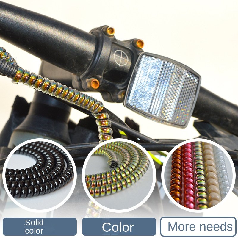 Customizable TPU Spiral Protective Sleeve for Bicycle Electric Car Multi-Color Brake Wire Winding Tube Automotive Rubber Product