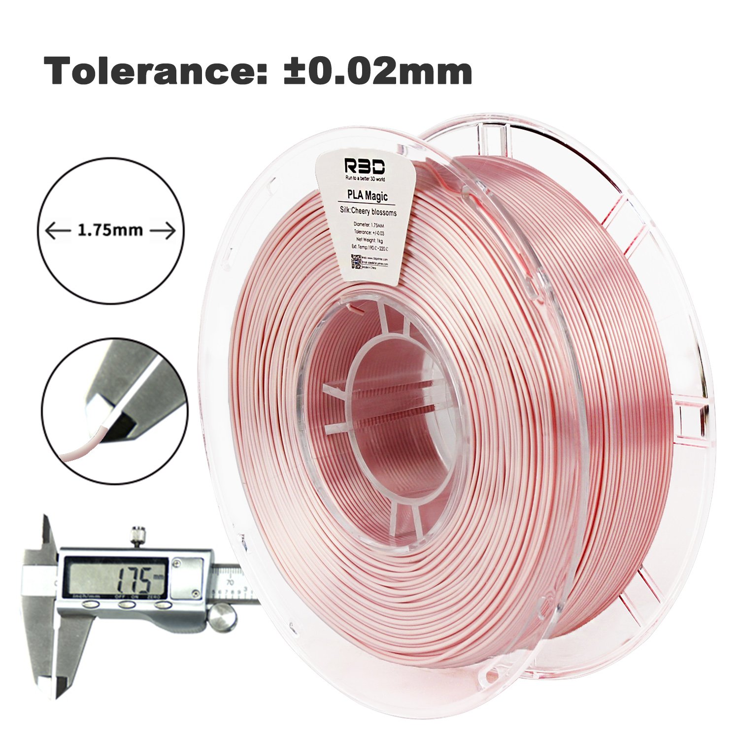 R3D Pastel Magic Dual Silk PLA Filament for 3d Printer 1.75mm 1kg