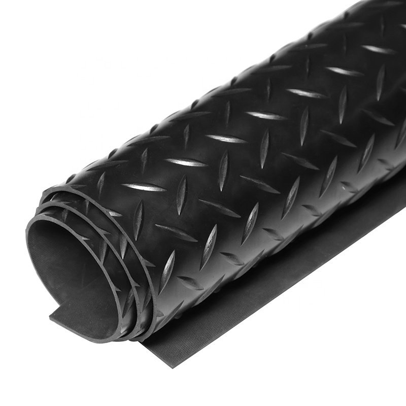 1/8" Thick Diamond Plate Garage Floor Rubber Mat