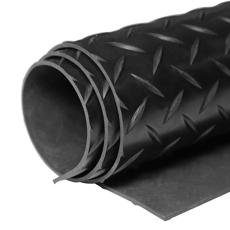 1/8" Thick Diamond Plate Garage Floor Rubber Mat
