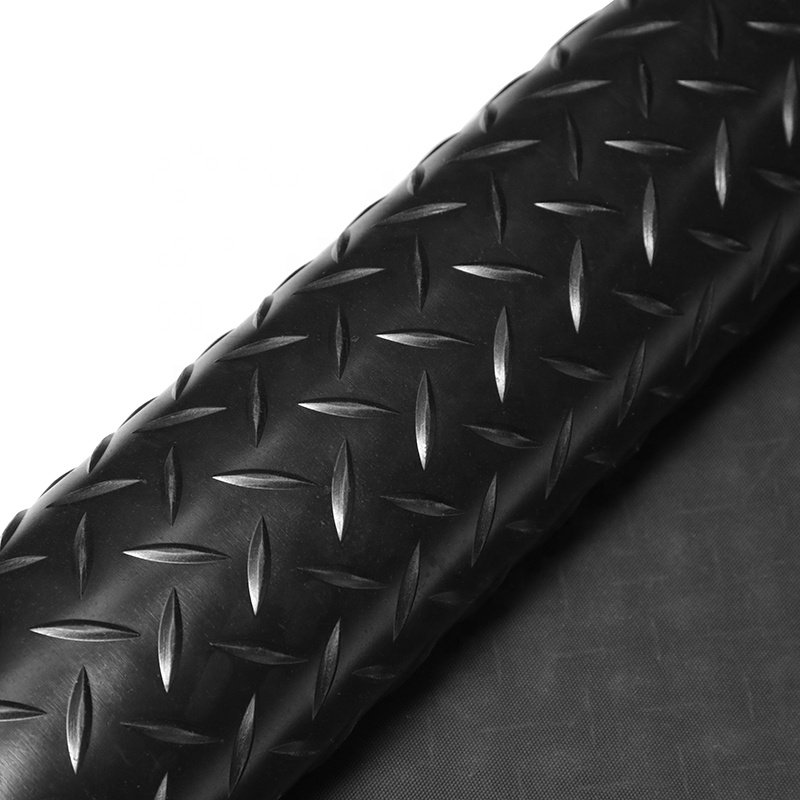 1/8" Thick Diamond Plate Garage Floor Rubber Mat