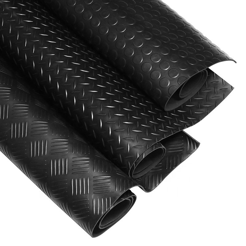 1/8" Thick Diamond Plate Garage Floor Rubber Mat