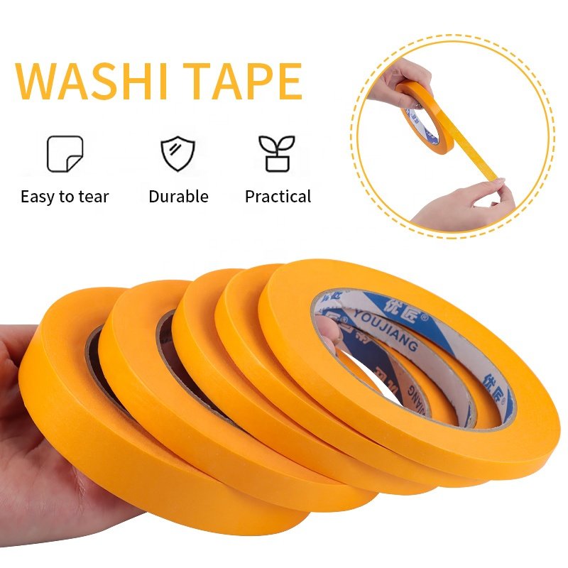 YOUJIANG washi painter automotive Masking waterproof custom Washi Gold band Painter's Japanese Rice Paper Tape