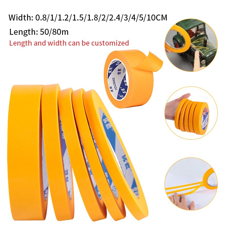 YOUJIANG washi painter automotive Masking waterproof custom Washi Gold band Painter's Japanese Rice Paper Tape
