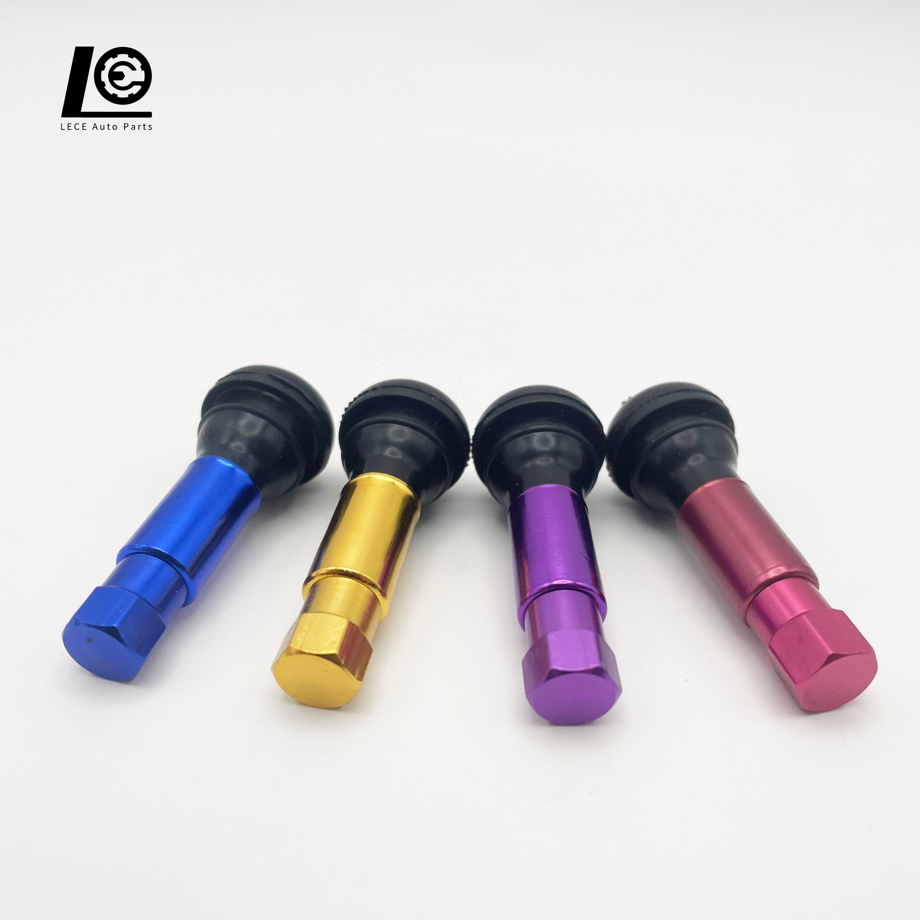 Tire Valve TR414C Color Chrome Sleeve Tire Valve Natural Rubber Snap-in Tubeless Valve For Car