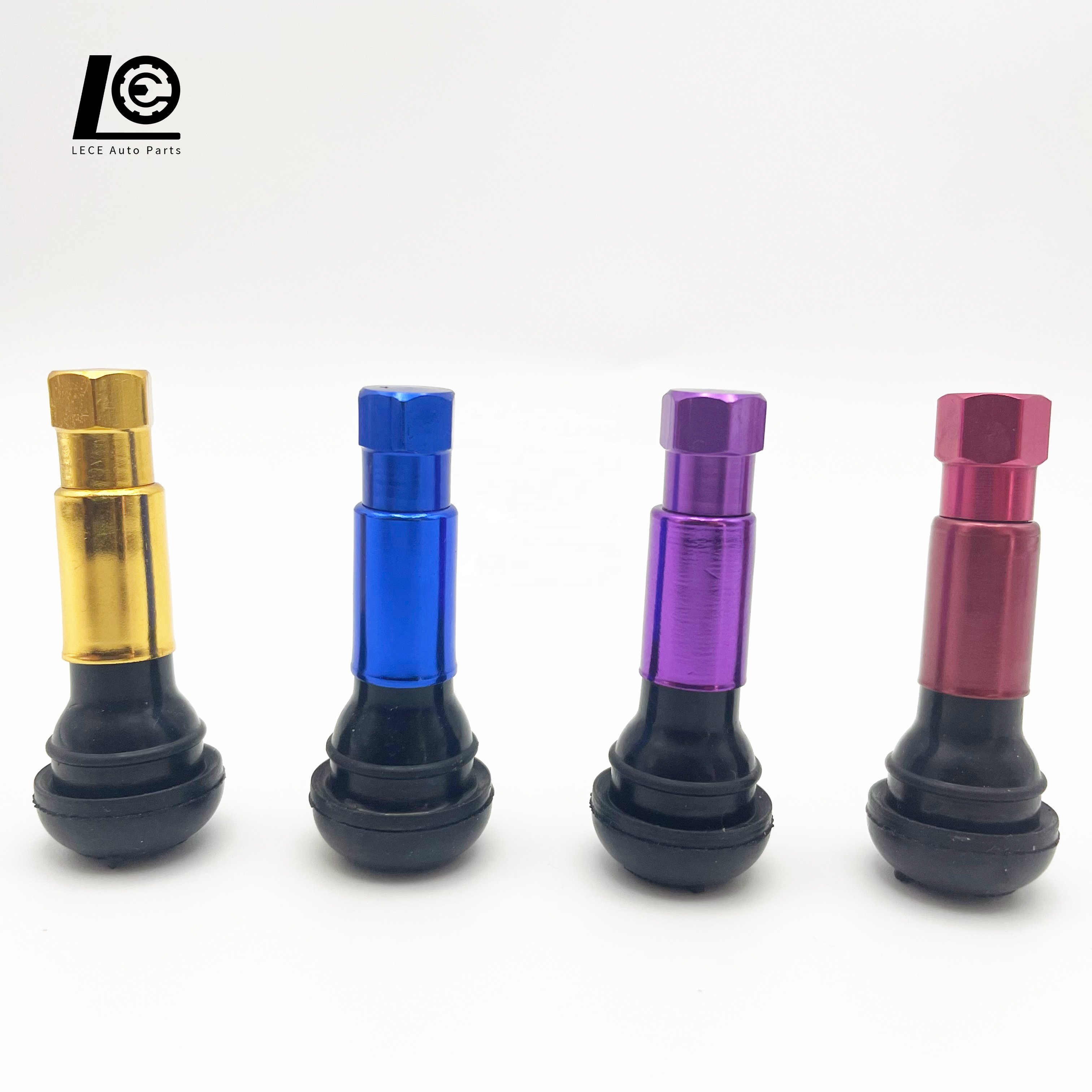 Tire Valve TR414C Color Chrome Sleeve Tire Valve Natural Rubber Snap-in Tubeless Valve For Car