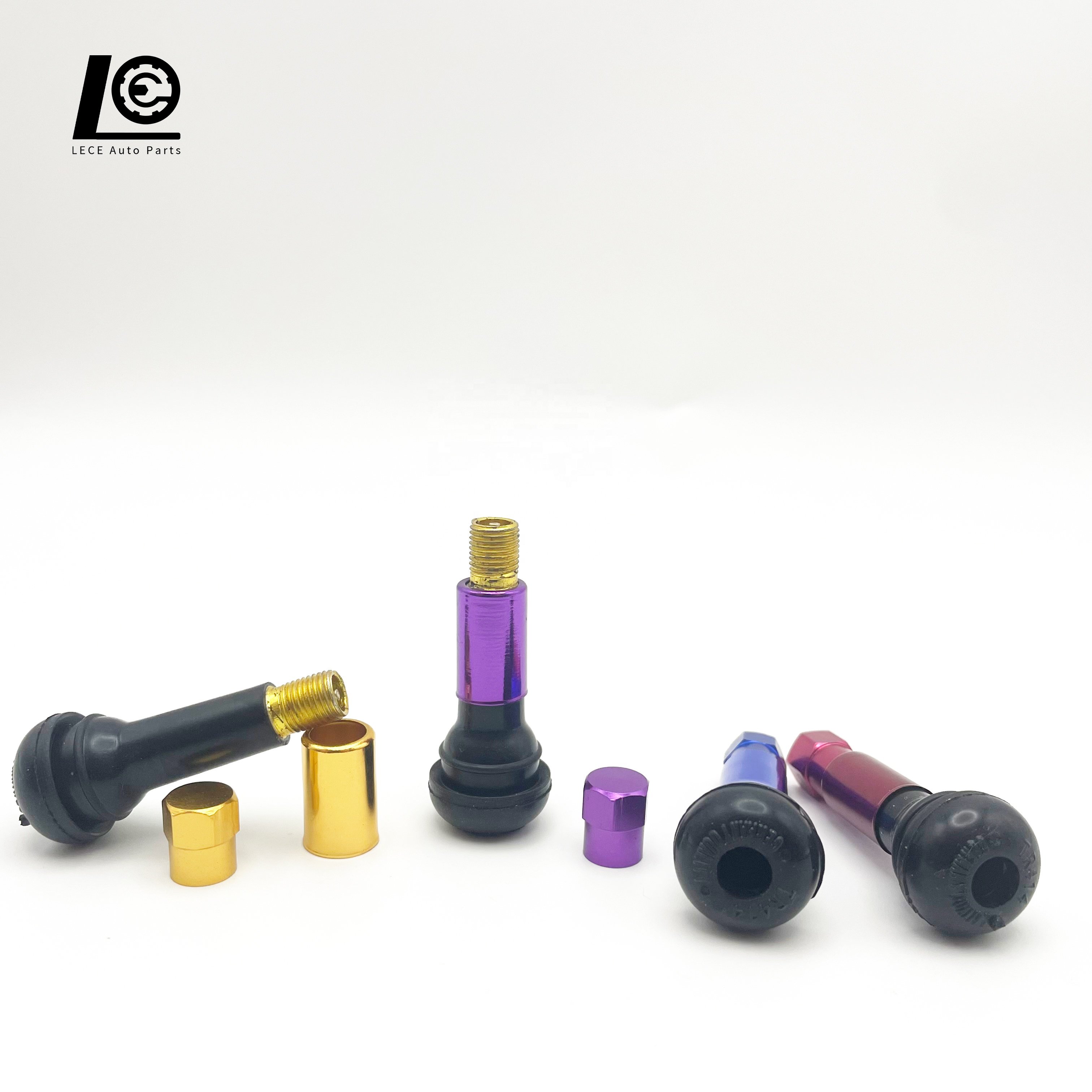 Tire Valve TR414C Color Chrome Sleeve Tire Valve Natural Rubber Snap-in Tubeless Valve For Car