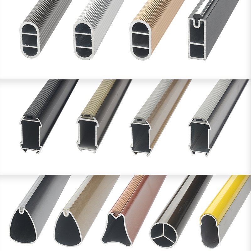 Wardrobe Pole Clothes aluminum Hanging Tube Closet Rail pipe rack