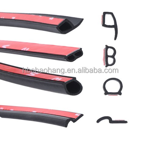 Self-Adhesive Z-Gasket EPDM Automotive Rubber Seal Strip D-P-B Shape Foam Rubber Strip