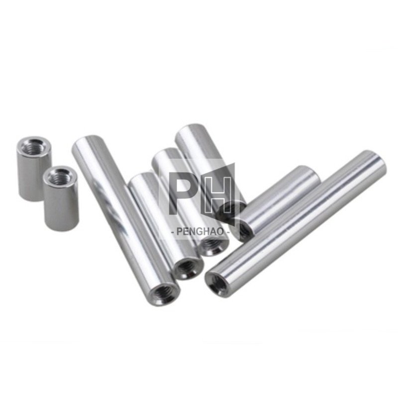 Whole Aluminum Spacer M5 M6 Sliver Female Threaded Standoff Spacer Motherboard Hollow Bolt Screw Round Aluminum Standoff Rods