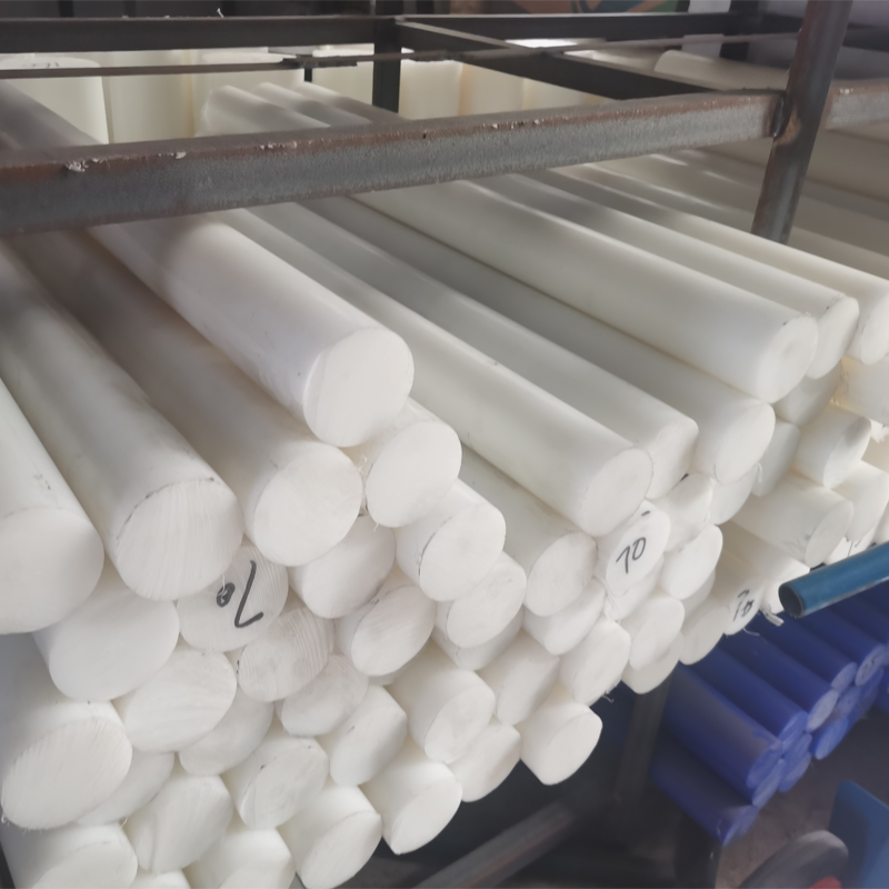 Customized Aseismatic bule green white Nylon Plastic Rod, PA6 mc nylon bar stick