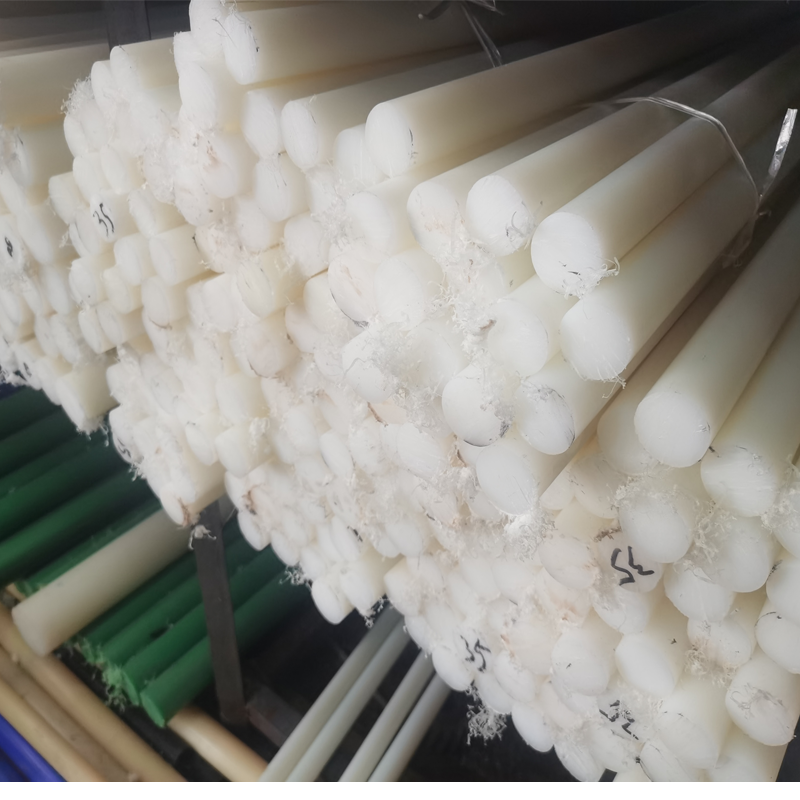 Customized Aseismatic bule green white Nylon Plastic Rod, PA6 mc nylon bar stick