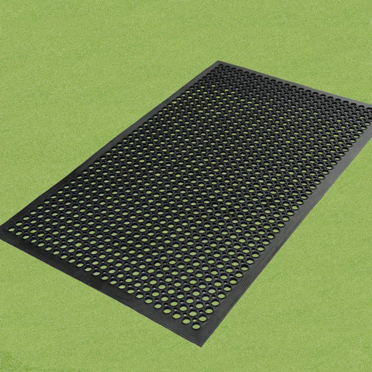 59*35.4 inch Anti-fatigue Drainage Rubber Mat, Anti Slip Restaurant Kitchen Garden Floor Rubber Mat 1524*914