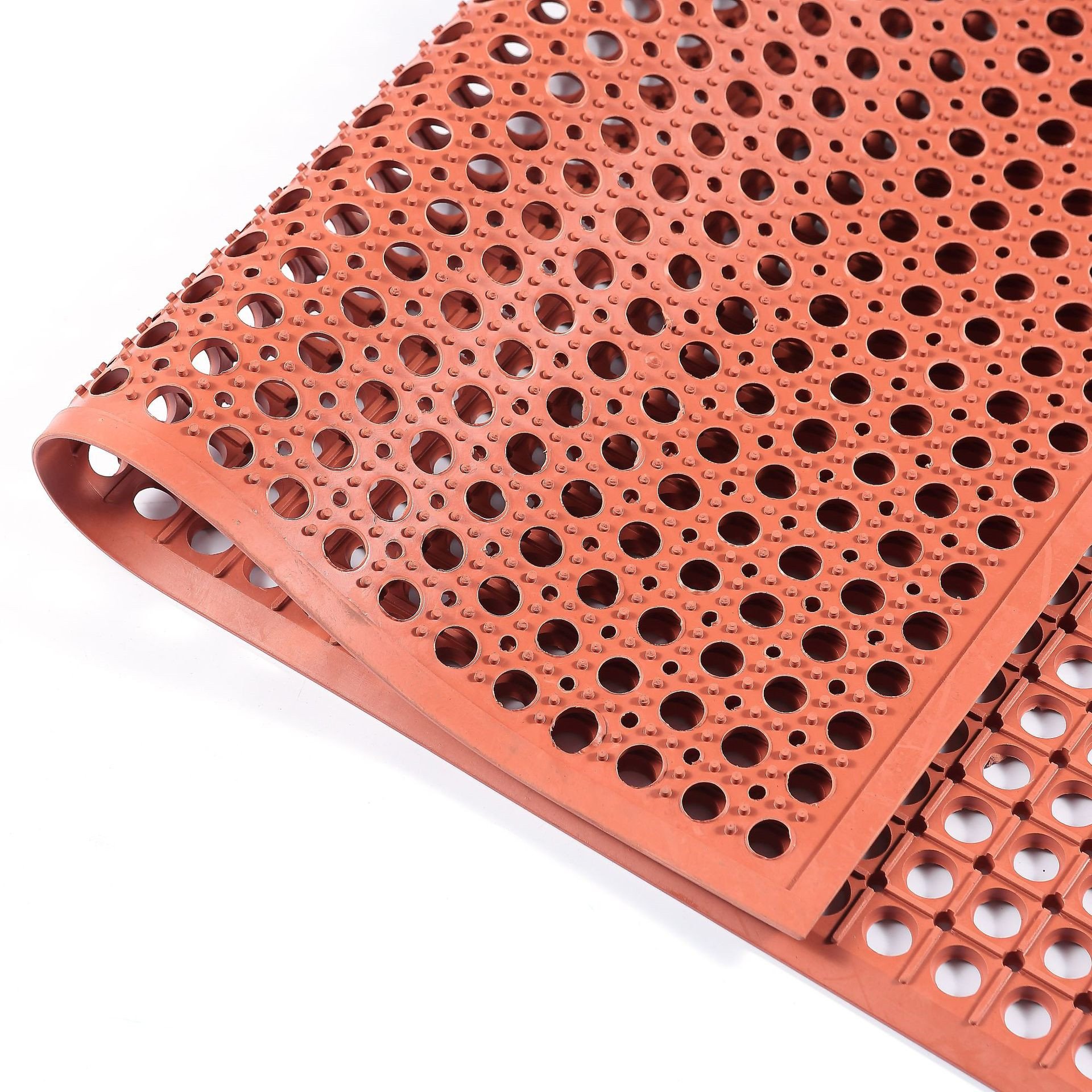 59*35.4 inch Anti-fatigue Drainage Rubber Mat, Anti Slip Restaurant Kitchen Garden Floor Rubber Mat 1524*914