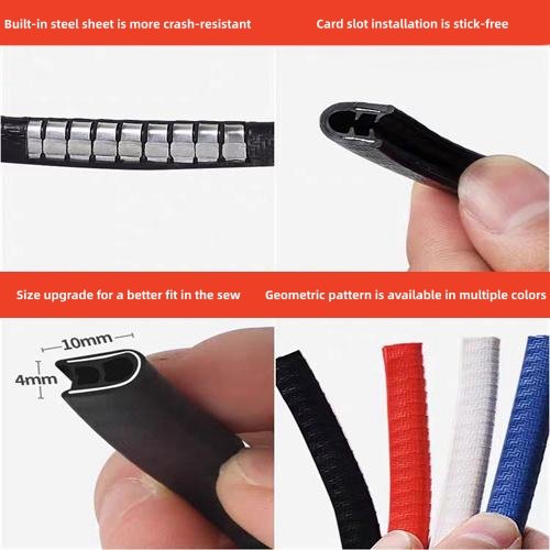 U-shaped Sealing Strip Car Door Protector Rubber Seal Repair