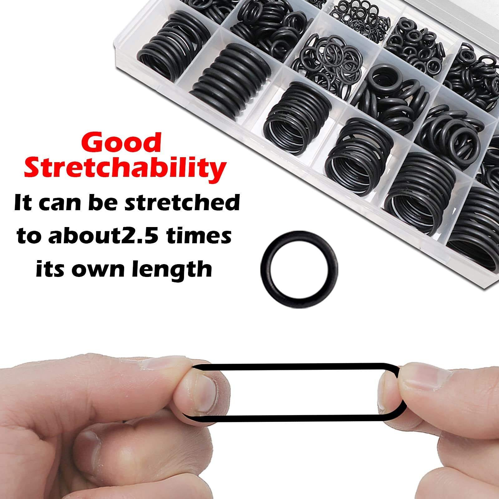 Sundimo Rubber O Rings Kit 18 Size Universal Nitrile NBR Washer Gasket Assortment Set for Automotive Faucet Pressure Plumbing