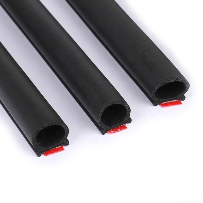 Automotive Universal Door EPDM Rubber Seal Strip D-Shape Self-Adhesive Weather Stripping for Car