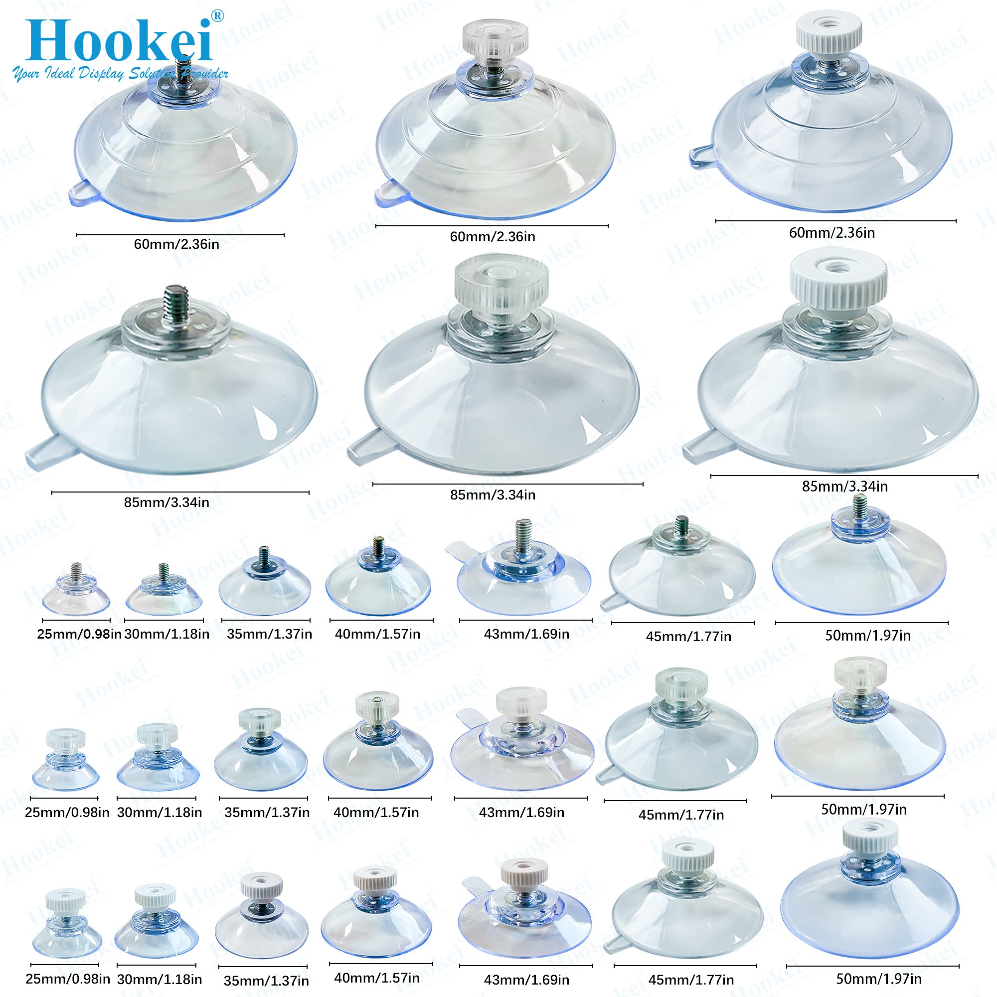 Sheet Vacuum Suction Cup M4 M5 M6 M8 Strong Transparent Screw Suction Cup with Screw Nut