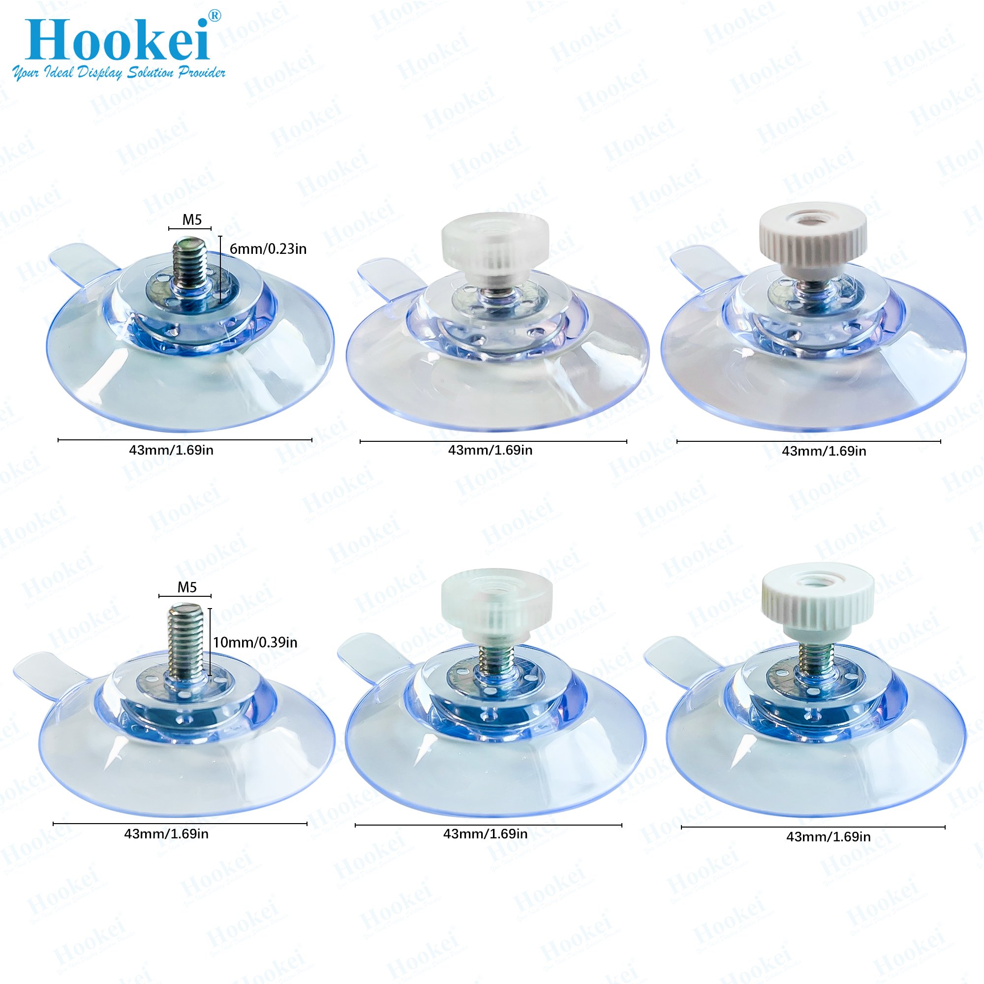 Sheet Vacuum Suction Cup M4 M5 M6 M8 Strong Transparent Screw Suction Cup with Screw Nut