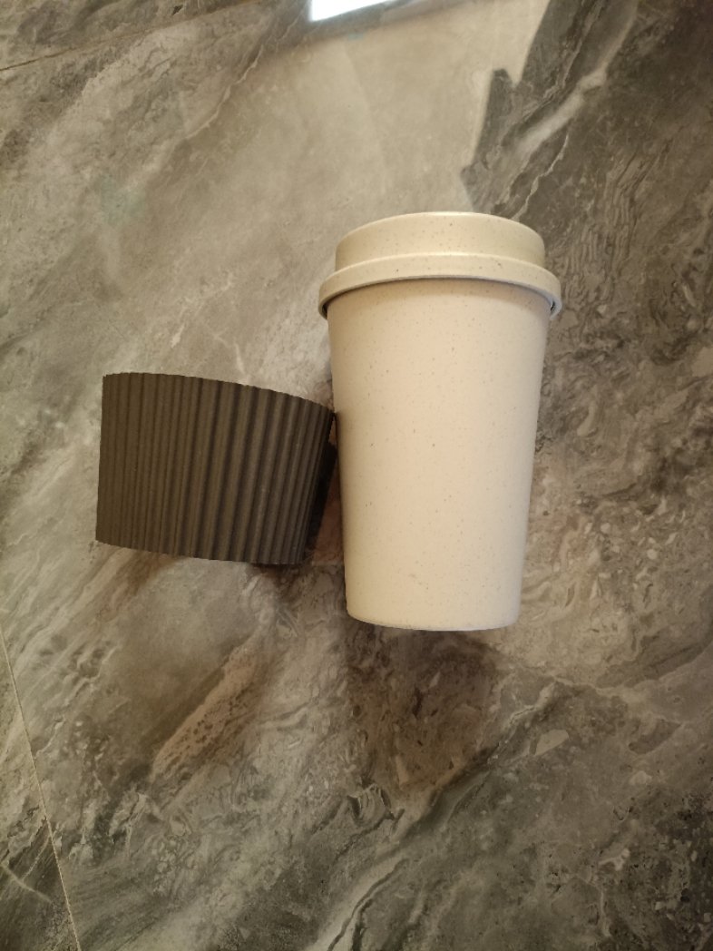 Custom Logo Low Minimum Non-slip sleeve Plastic Reusable Coffee Tea Cup Creative Wheat Straw Coffee Mugs