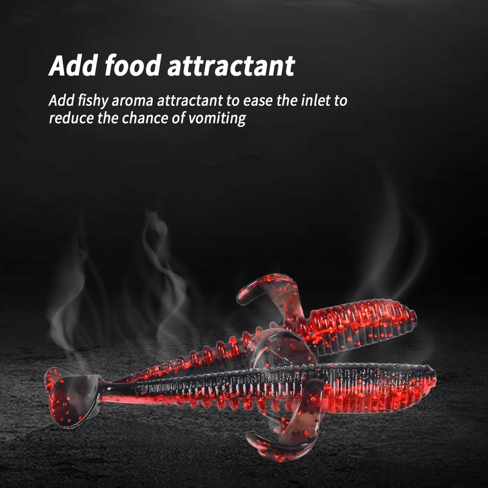 2023 5.5cm 7.5cm Fishing Lure Paddle Tail Silicone Freshwater Saltwater Artificial Fish-Like Rubber Soft Bait with wing