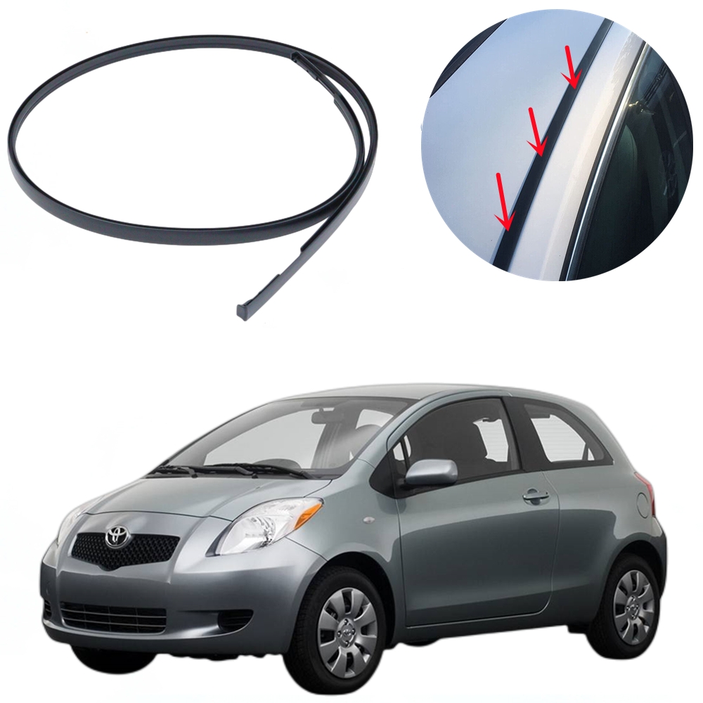 HY Car Left+Right Roof Trim Molding Rubber for ToyotaYaris Hatchback 75552-52180 75551-52200