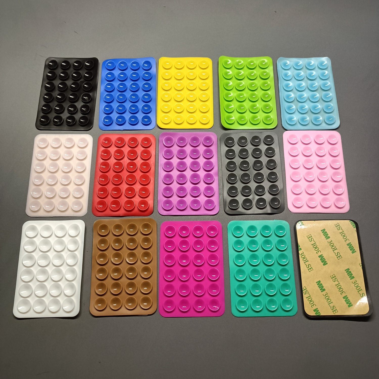 Universal Leather Case Factory Direct Mobile Phone Silicone Suction Cup Square Single-sided 12 grain Suction Cup Car Holder