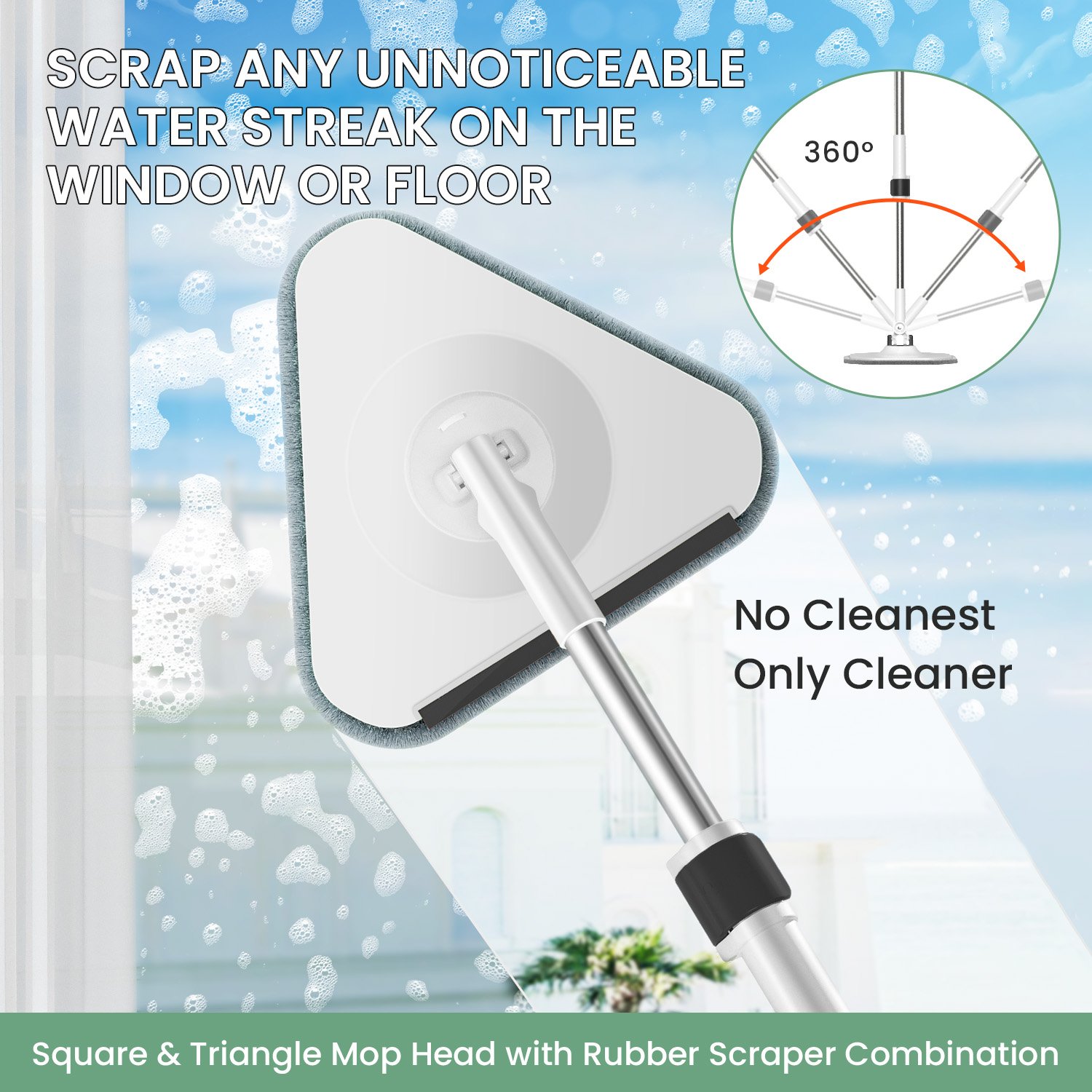 Homettler Patented Cleaning Spin Mop Bucket Set Hot-selling Clean Water & Dirty Water Separated Flat Mop