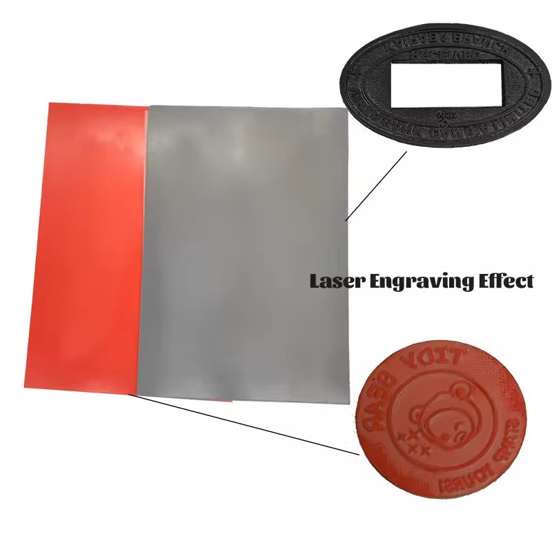 Ready to Ship Laser Stamp Rubber Sheet Laser Engraving Cutting Rubber Stamp Sheet