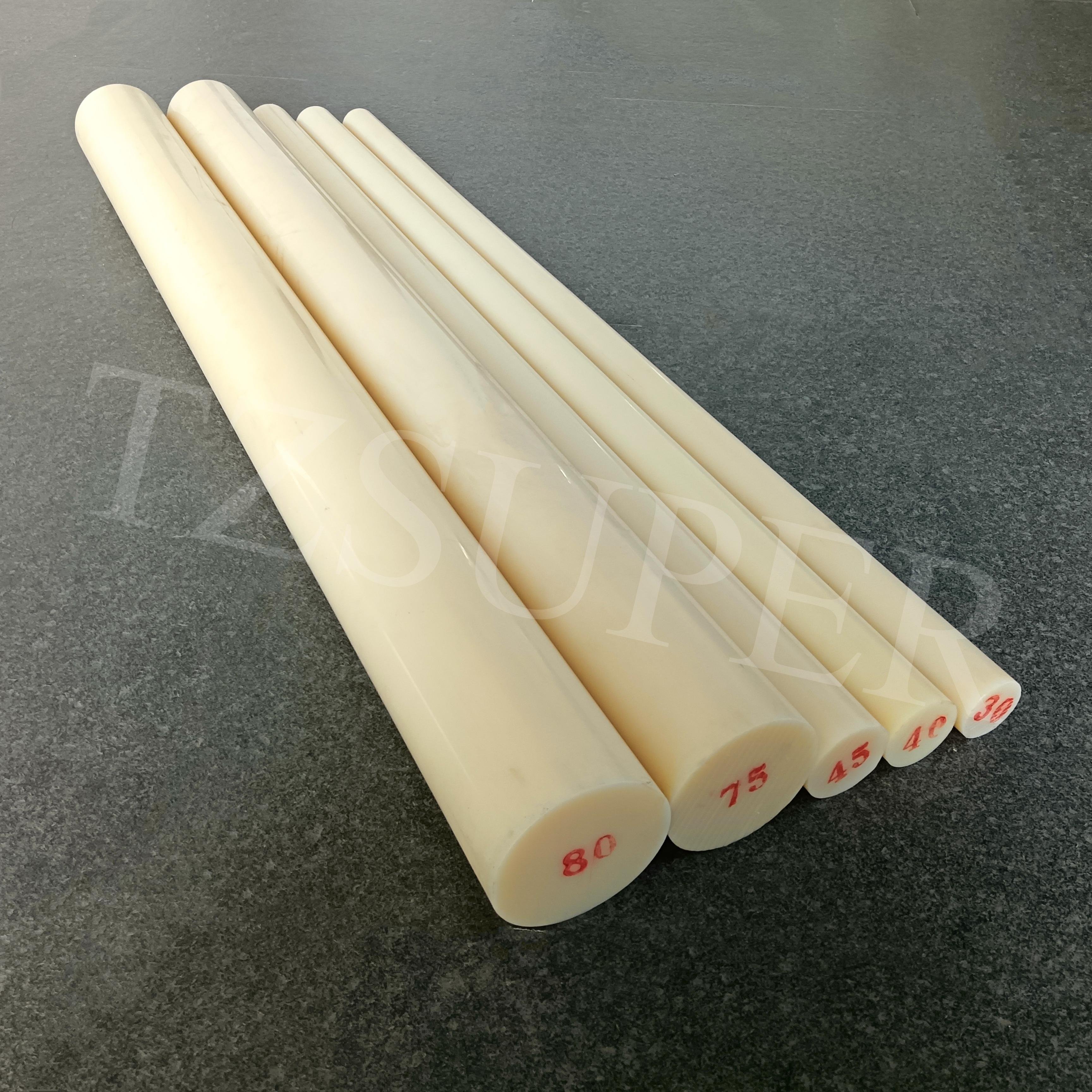 Competitive Price Enigneering Plastic Cream Color MC Cast Nylon Rod Round Bar