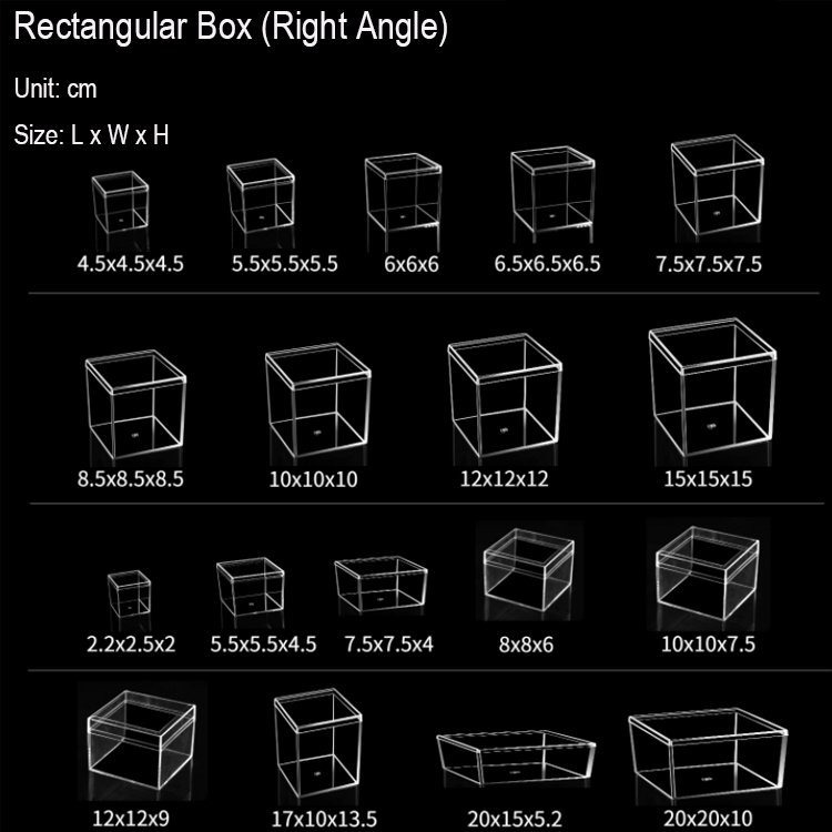 Square Acrylic Storage Box Plastic Sweet Candy Acrylic Party Favor Bin Small Clear Acrylic Candy Box for Candy