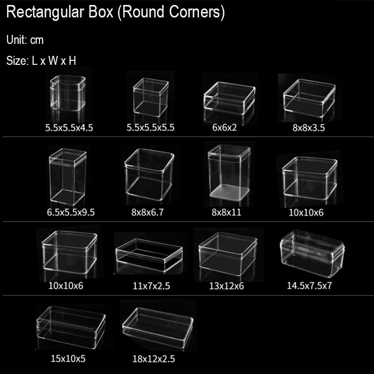Square Acrylic Storage Box Plastic Sweet Candy Acrylic Party Favor Bin Small Clear Acrylic Candy Box for Candy