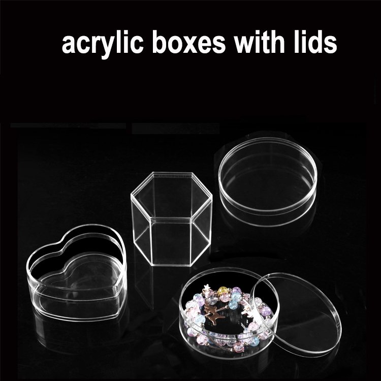 Square Acrylic Storage Box Plastic Sweet Candy Acrylic Party Favor Bin Small Clear Acrylic Candy Box for Candy