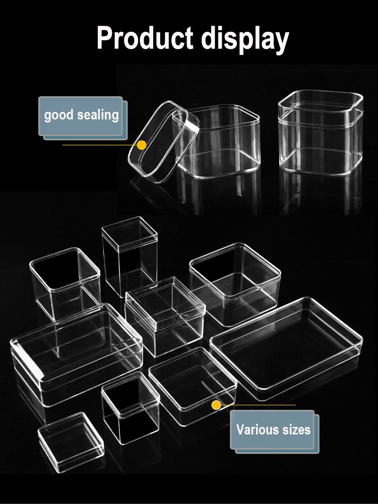 Square Acrylic Storage Box Plastic Sweet Candy Acrylic Party Favor Bin Small Clear Acrylic Candy Box for Candy
