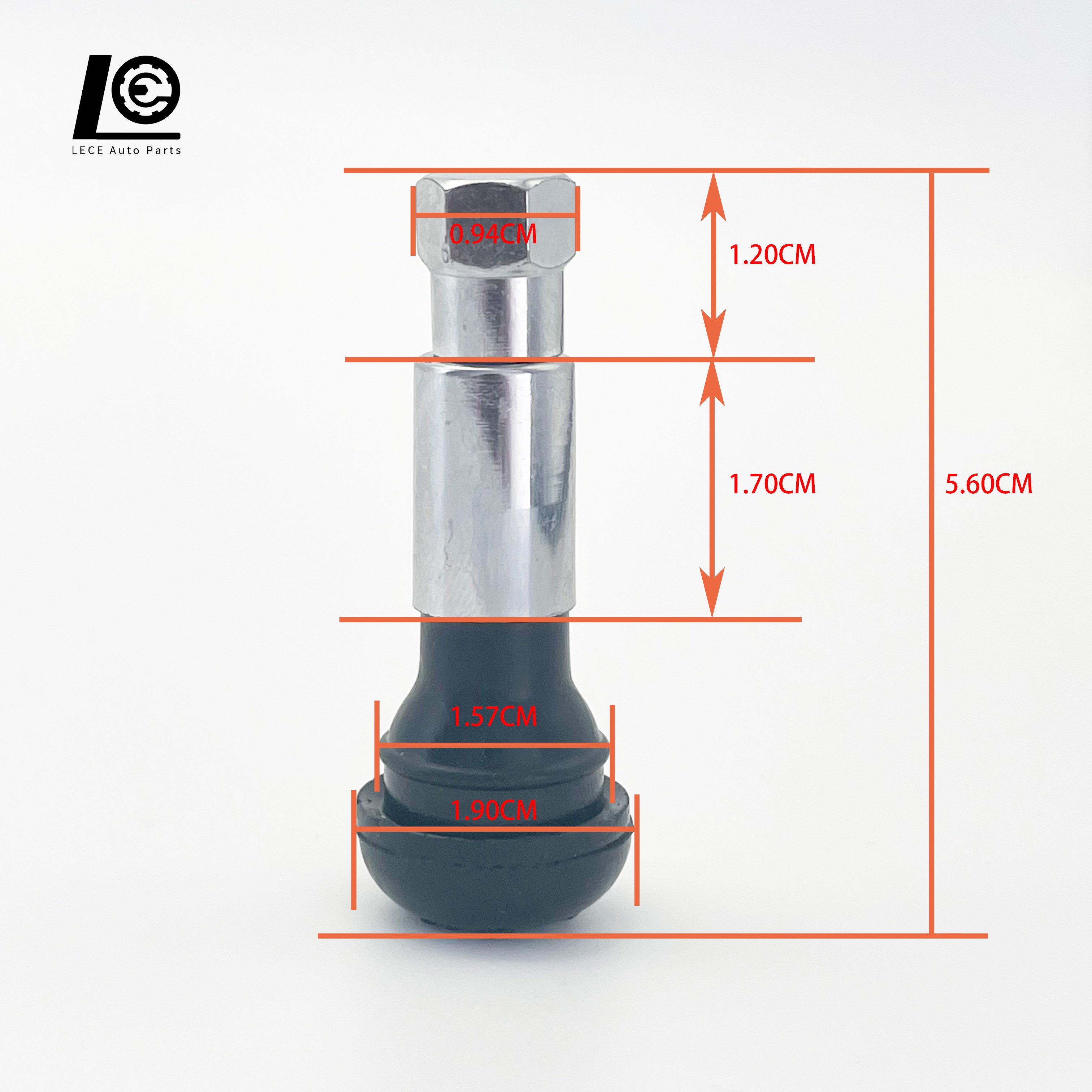 Tire Valve TR414Cwith Chrome Sleeve High Quality Auto Parts Wholesale Tubeless Natural Rubber Tire Valve