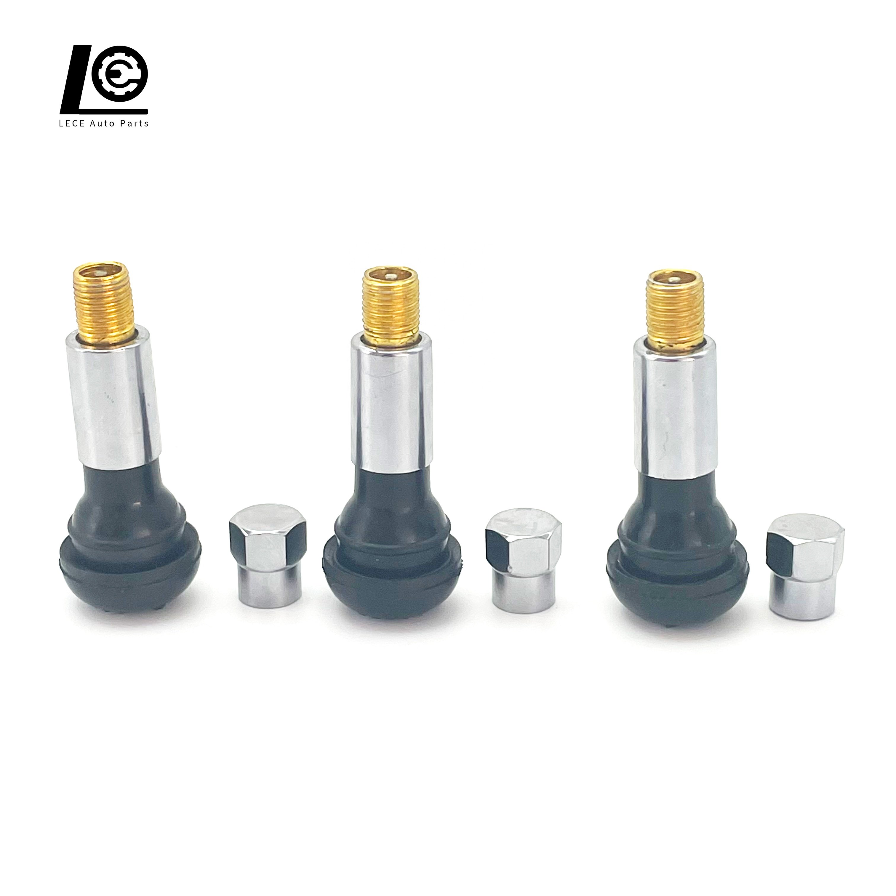 Tire Valve TR414Cwith Chrome Sleeve High Quality Auto Parts Wholesale Tubeless Natural Rubber Tire Valve